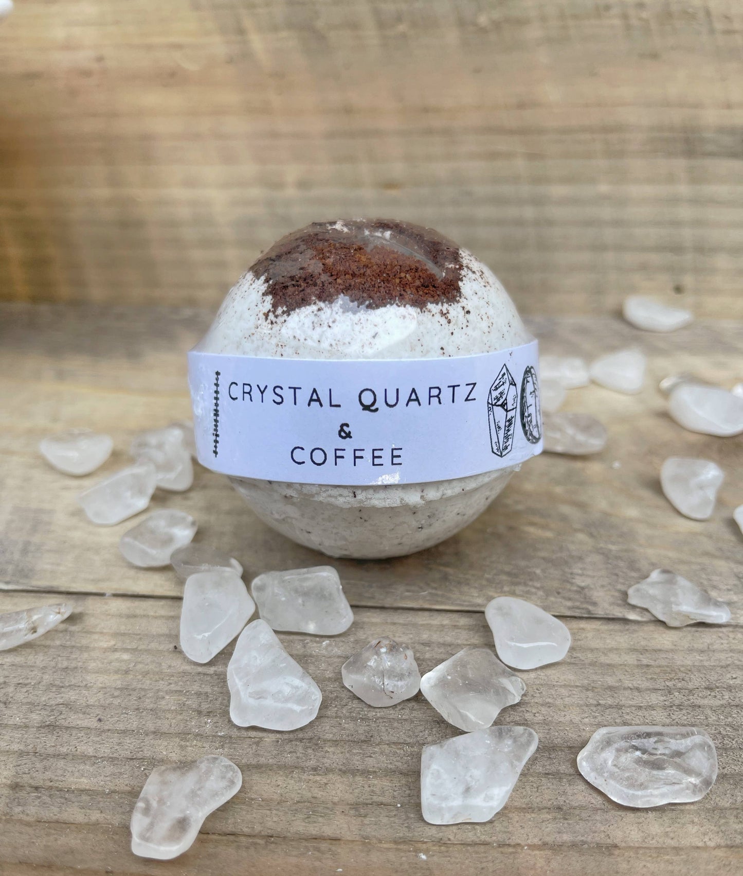 Rage Gems & Jewelry - Crystal Quartz & Coffee Bath Bombs: Mini