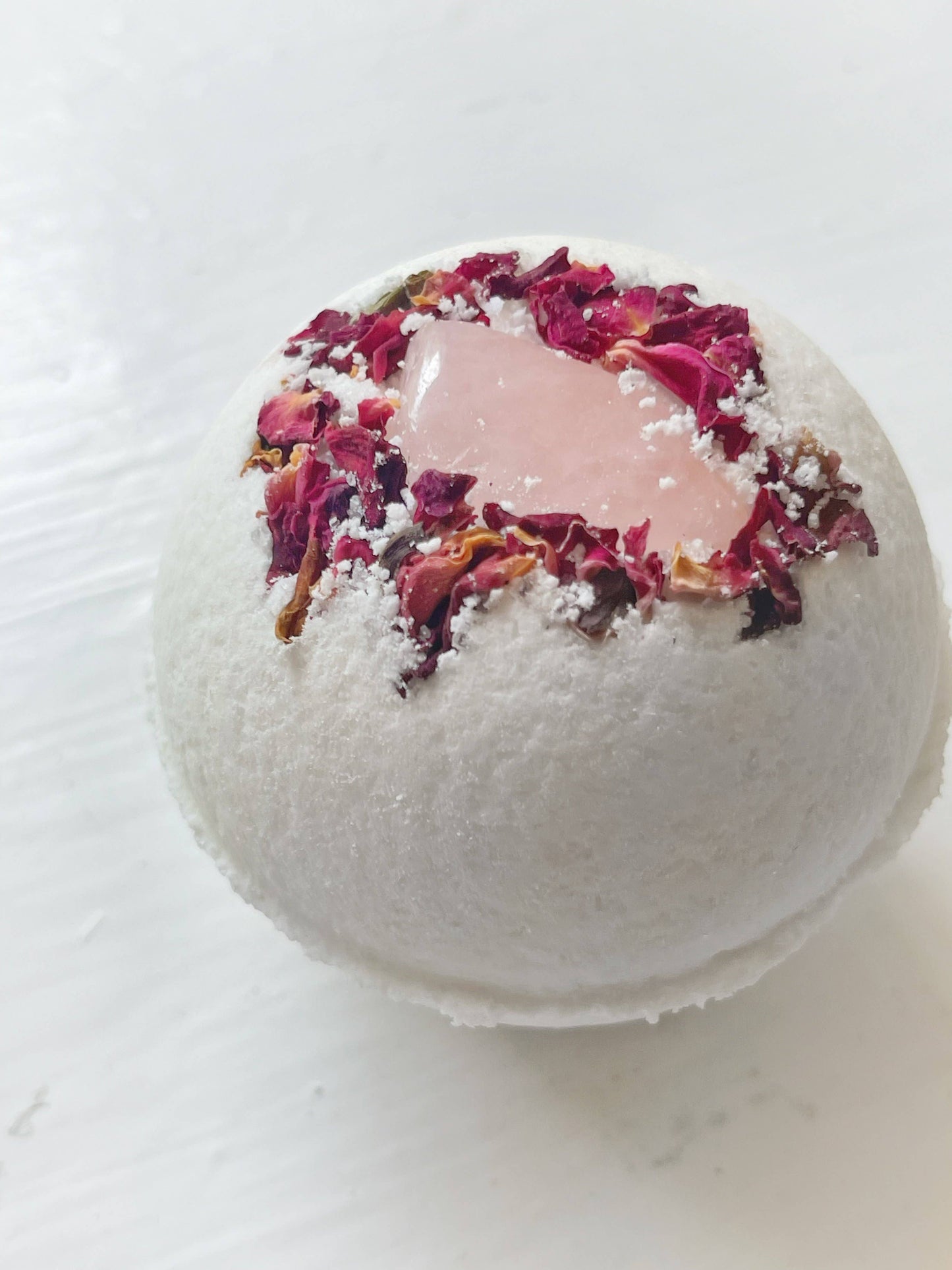 Rage Gems & Jewelry - Rose Quartz & Rose Bath Bomb: Medium