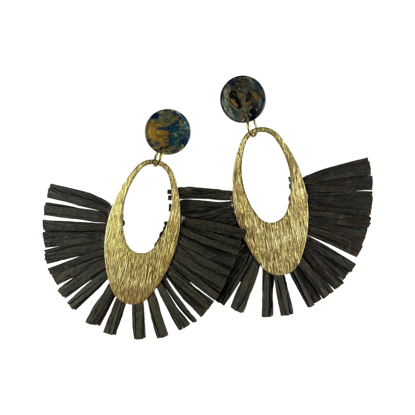 Fabulina Designs - The Adalia- Raffia Earrings