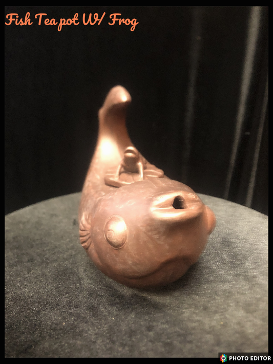 CHINESE YIXING Z FISH TEAPOT With FROG LID