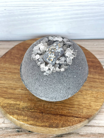 Rage Gems & Jewelry - Activated Charcoal, Agate & Coarse Sea Salt Bath Bomb: Mini