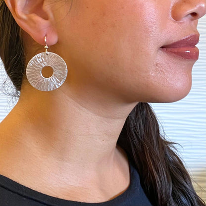 Chick Boss LLC - BURST Understated Disc Earrings explode with style: Copper